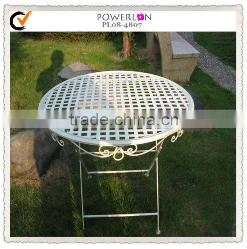 Retro Antirust Folding Metal Outdoor Tea Tray Table