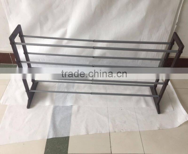 Solid Wood 4 Tier expandable length Shoe Rack for 100cm length shoes storage Organizer