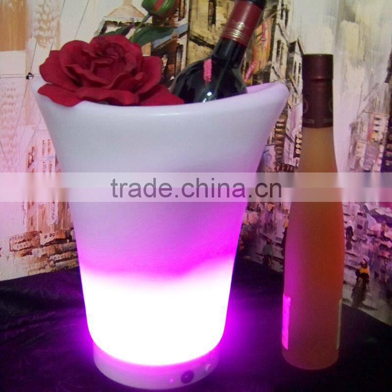 cheap led ice bucket /champagne bucket led/ led illuminated ice bucket/led wine coolers/beer bottle holders