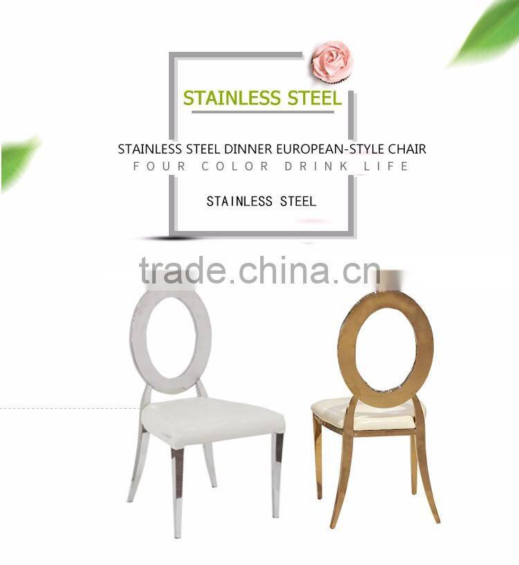 rose gold stainless steel metal chair dining chair
