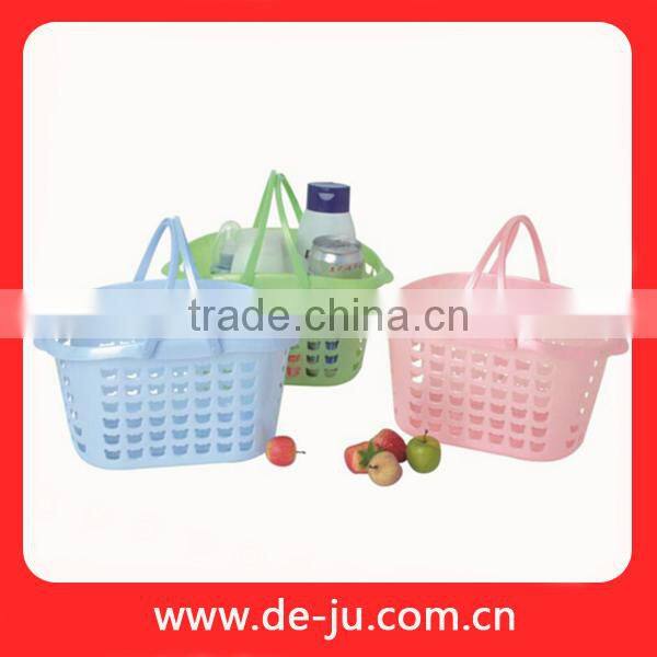 Square Custom Plastic Handle Bath Basket