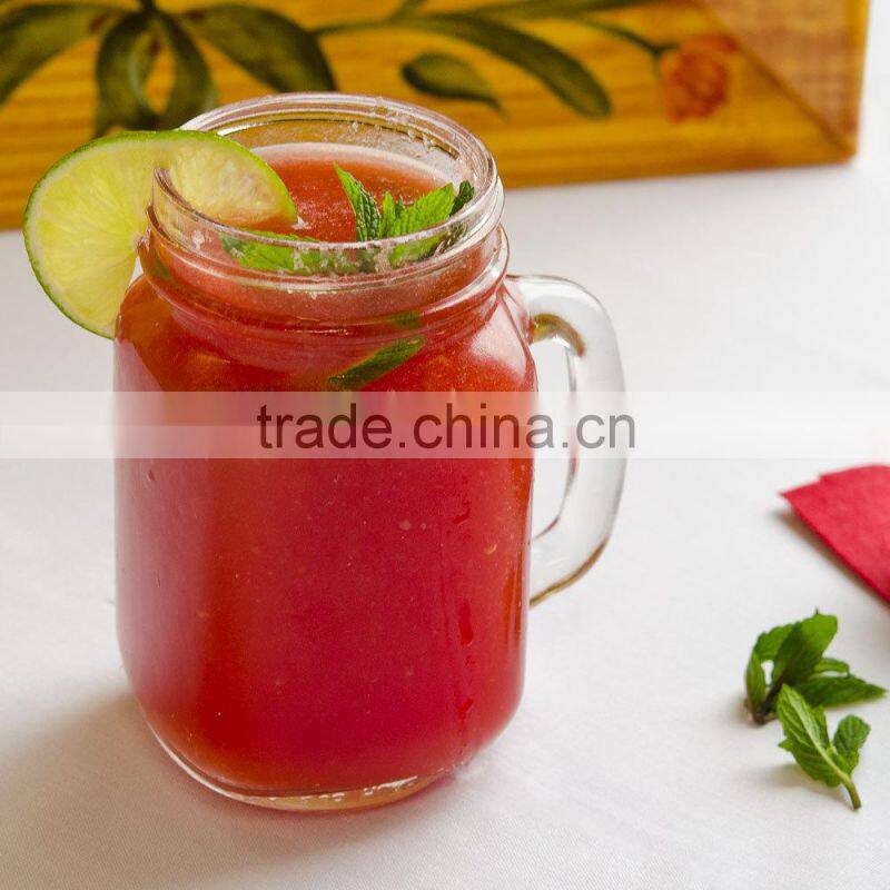 400ml 13oz pump lid glass mason jar with handle wholesale