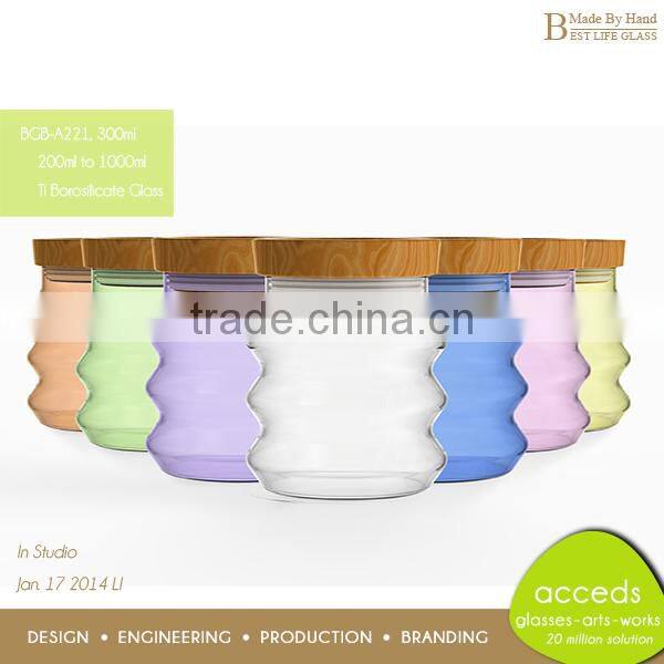 Handmade Shaped Unique Candy Glass Jar 750ml