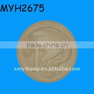 resin hand painted dragon gold power coin