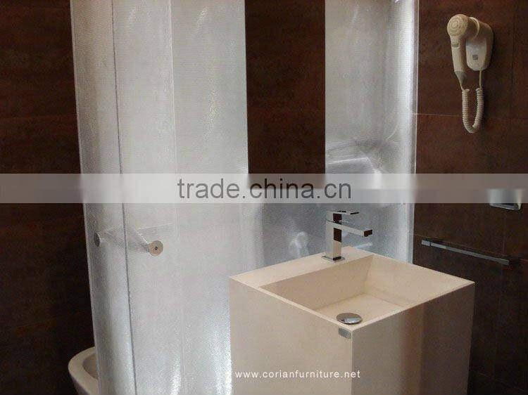 solid surface countertop rectangular wash basin