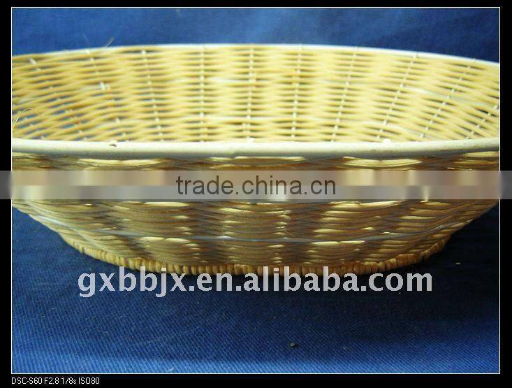 Natural Oval Rattan iron frame storage basket