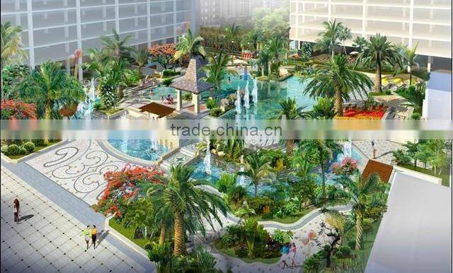 Home garden edging decorative 5ft to 16ft Height outdoor artificial green plastic palm trees EDS06 0815