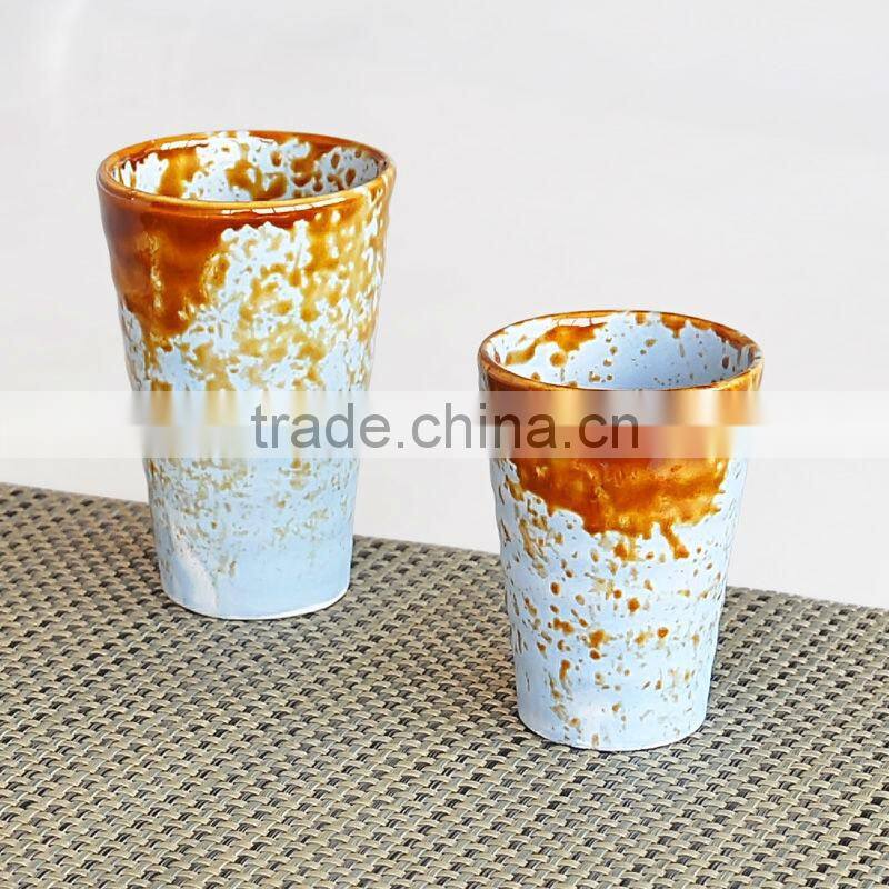 Japanese style ceramic mug with hand painting