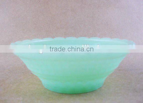 Glass bowl, Jade- like glass bowl