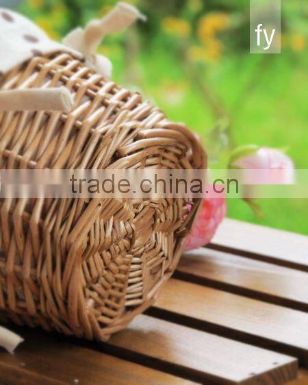 Multi-purpose circular wicker storage basket hot sale