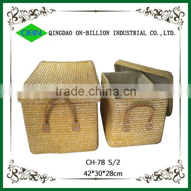 Wheat straw storage box with handle