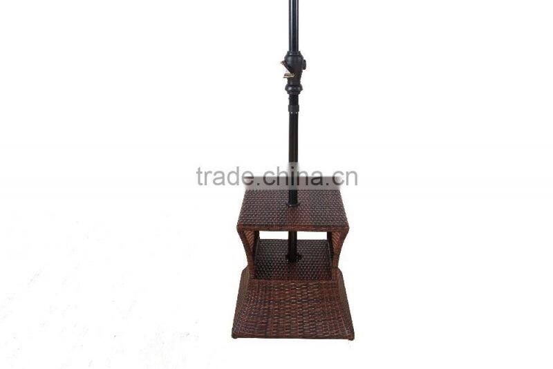 2016 new round umbrella stand rattan table