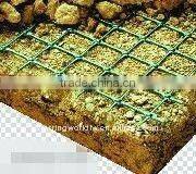 Polypropylene plastic geogrid for basement stablilization