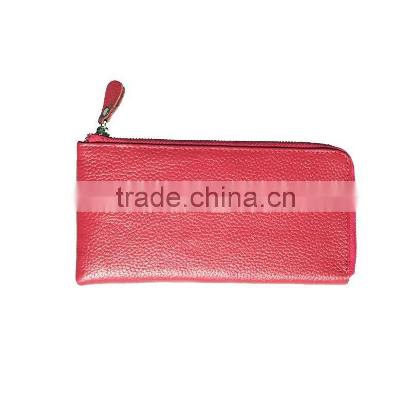 Trade assurance supplier leather wallet clutch mobile phone pouch Ladies clutches coin purse