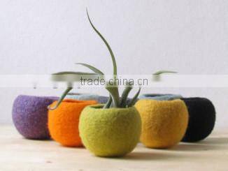 2017 china hot sale high quality handmade promotional new product handmade home decoration felt decorative pot flower