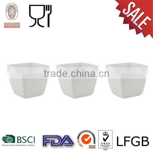 Plastic Square Melamine Flower Pot with black color