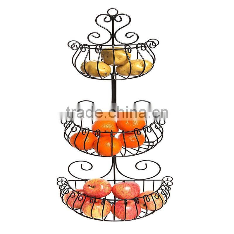 2017 Hot selling wire fruit basket,3 tier fruit basket stand