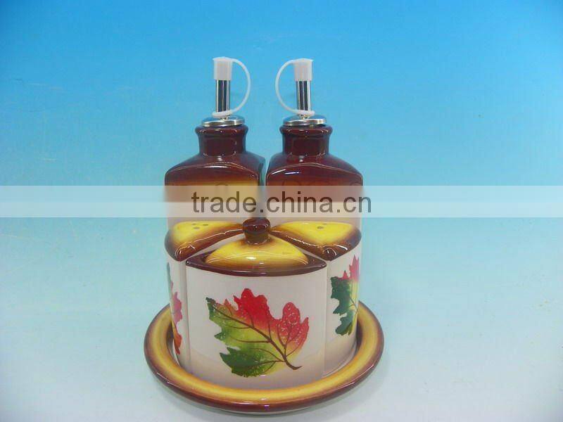 HANDPAINTING CERAMIC RED SPICE SETS