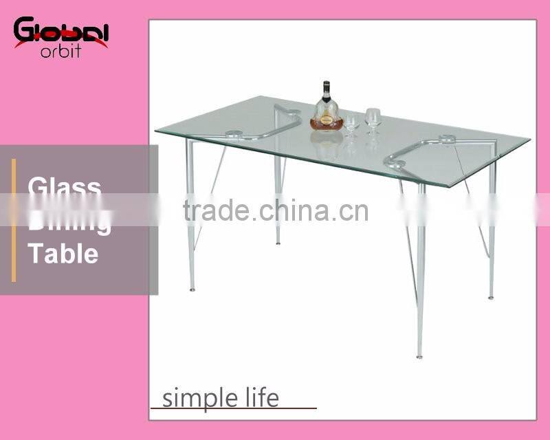 Simple Design Square Glass Coffee Table Kitchen Glass Dining Table