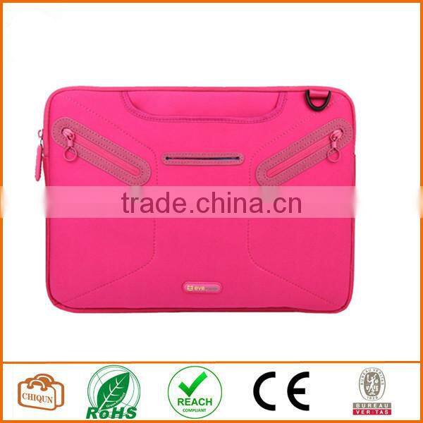 13.3 inch Ultrabooks/ Laptop / NetBook/ Super Protection Sleeve Shoulder Bag / Multi-functional Briefcase Carrying Case Hot Pink