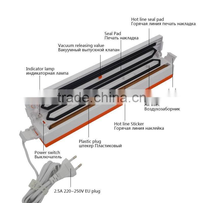 Automatic Electric Vacuum Food Sealer Machine With All Size Vacuum Bag For Peanut Portable