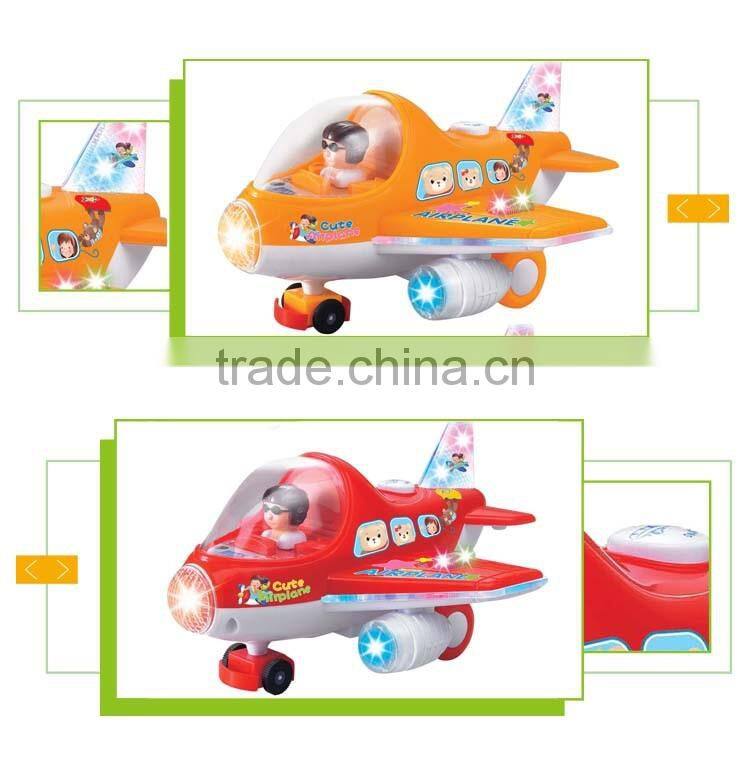 Best selling children play cartoon set battery operated toy plane