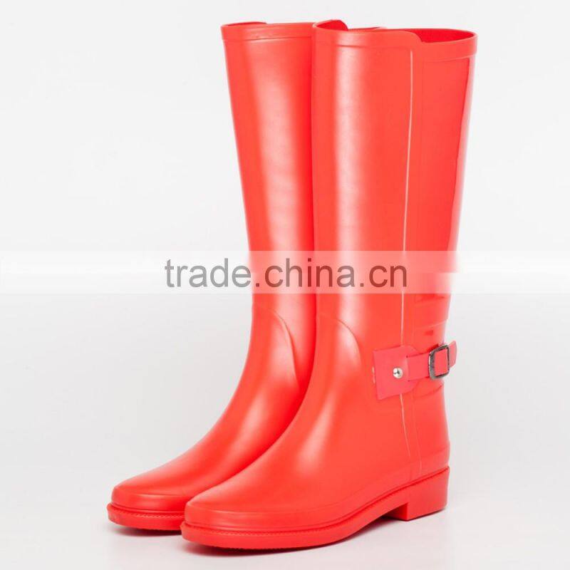 new style front matt back shinny slim women fashion wellington rain boots