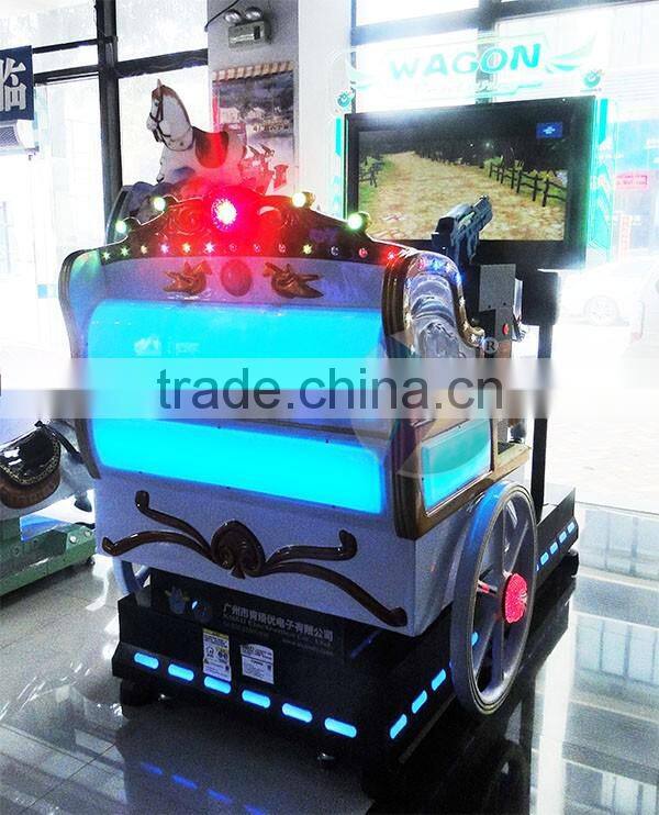 dianfu amusement arcade wagon kids/children and parents amusement Horse Riding arcade games machine with videos for sale