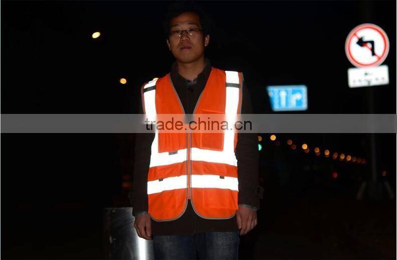 2017 ZX Men's reflective tape workwear working vest