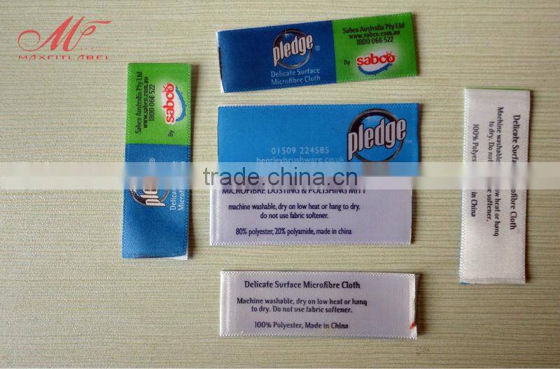 China cheap wash care labels for clothing garment printing labels