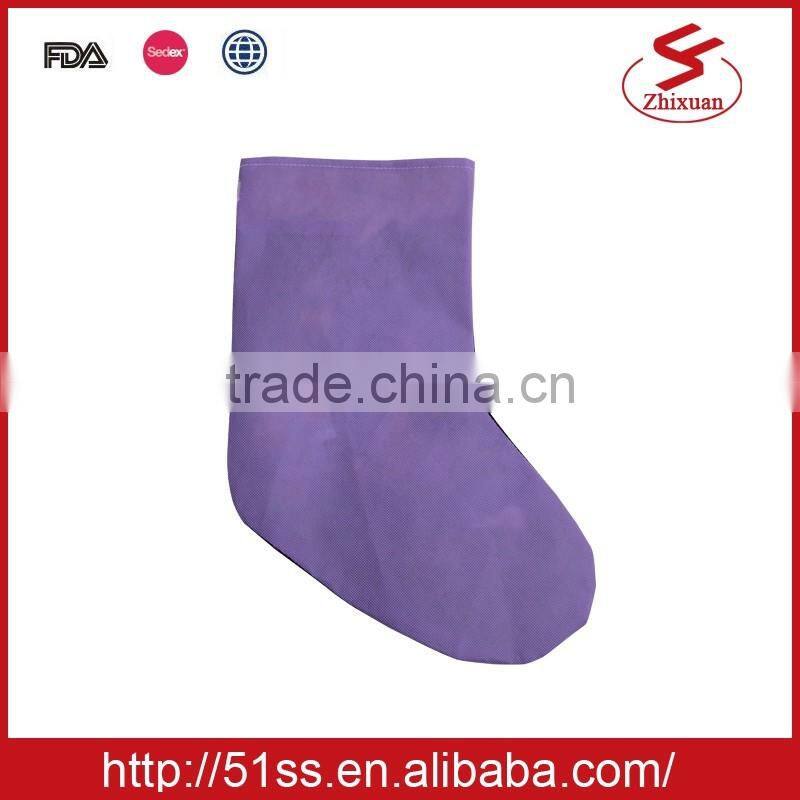 Purple full printing christmas socks