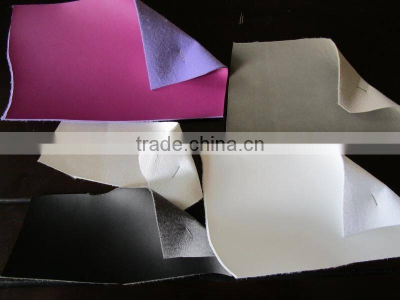 PU Artificial Leather with Non woven Backing Stock lot for Shoes