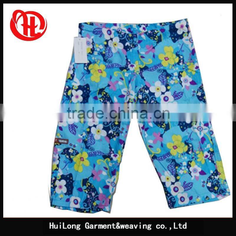 wholesale factory lady short pants printed floral stock women cheap shorts