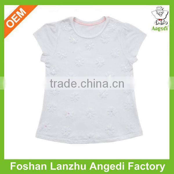baby Girl skin tight t-shirts with beads