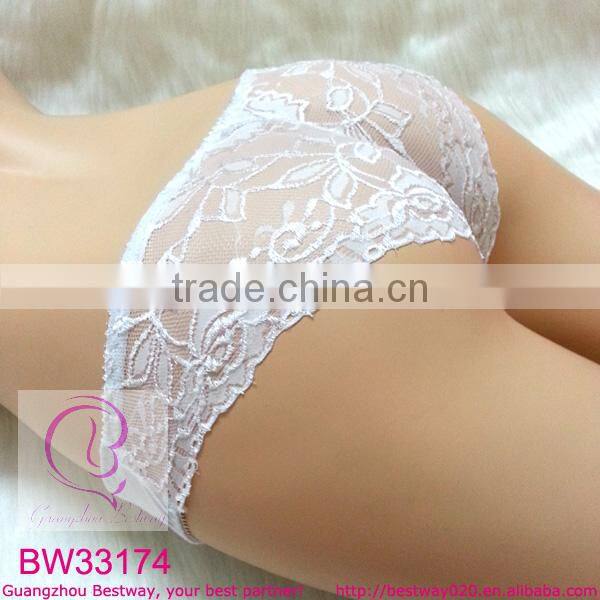 Back sexy see through lace underpants for ladies