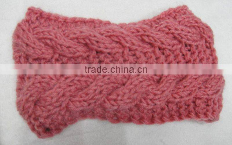2016 Fashion mohair winter hot popular button knitted hot headband