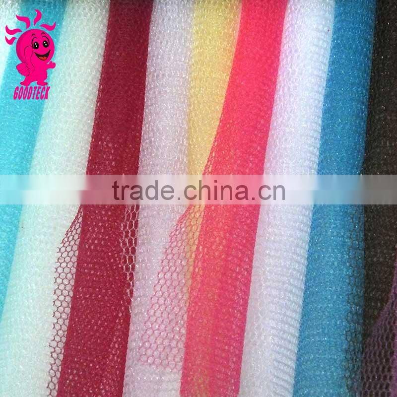 Polyester tulle patterned mesh tulle worked tulle evening dress 2015