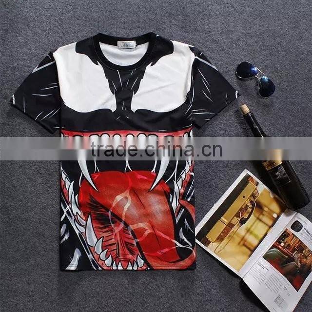 2016 brand clothes fresh from Europe and America Top hot men casual tshirt 3d clown Print Tee Tops 50 design