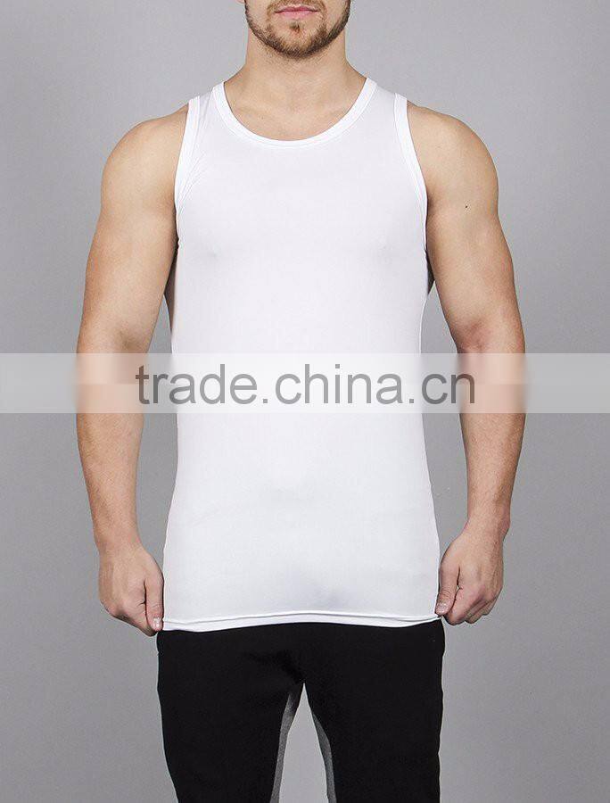 drop arm hole screen printed gym tank top