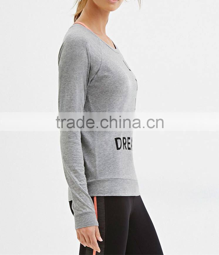 custom sport crewneck sweatshirt for women with printing