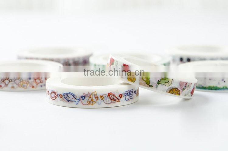 9mm*10m paper tape DIY planner accessories thin style adhesive tape
