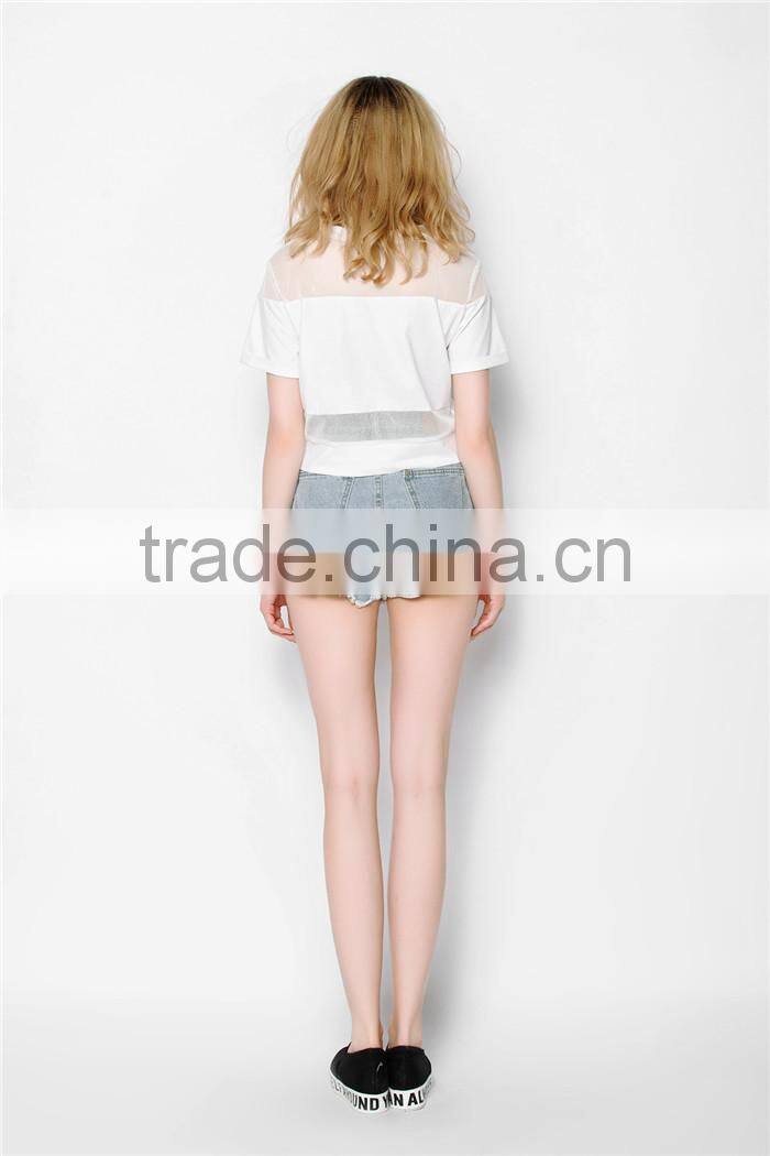 latest lovely t shirt designed cotton young ladies latest blouses designs