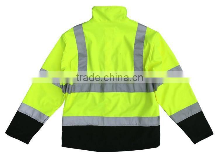 High visibility welding jacket men's yellow security jacket with EN20471