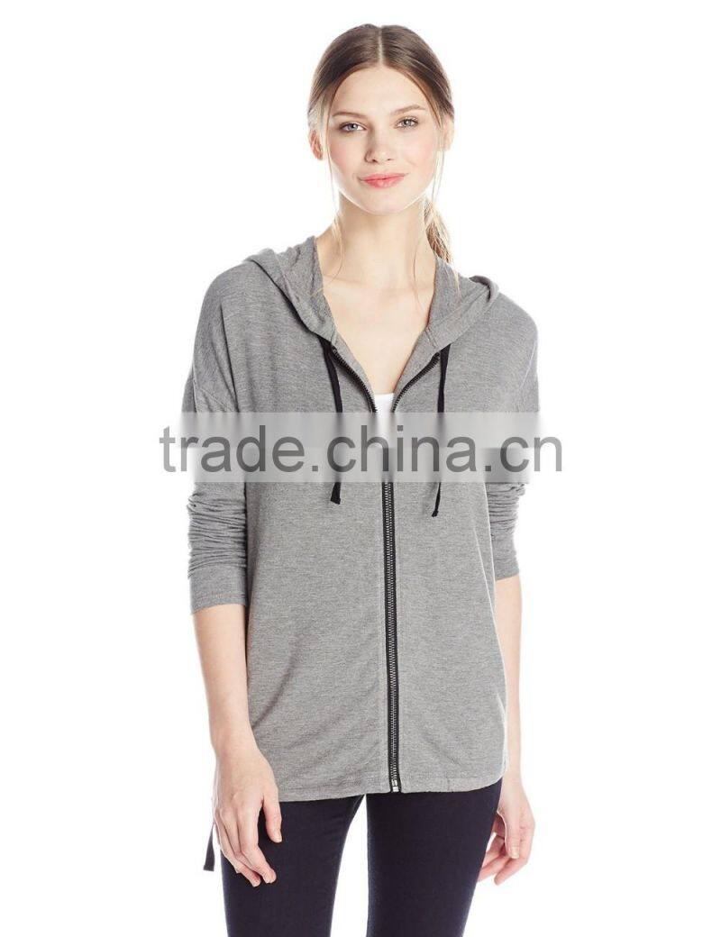 cheap women's loose large size blank pullover heather grey spring causal hoodies