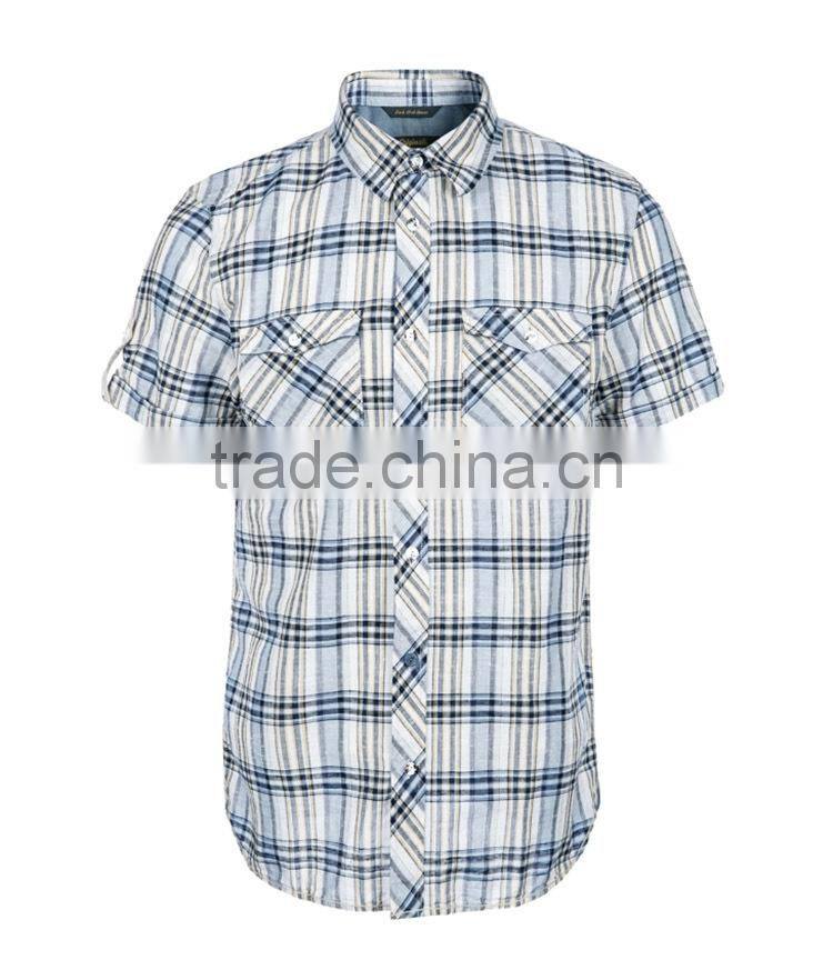 2015 new model 100 % cotton men's shirt with long sleves and high quality from Chinese factory