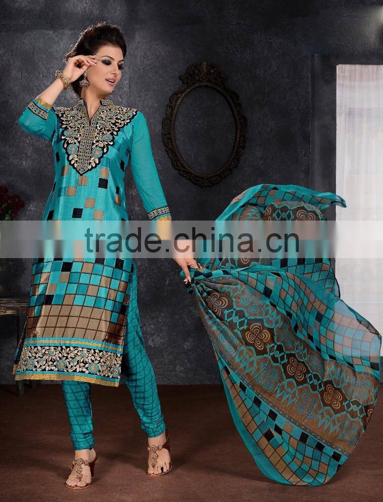 Glamour Beauty Designer Semi Stitch Salwar Kameez Collections