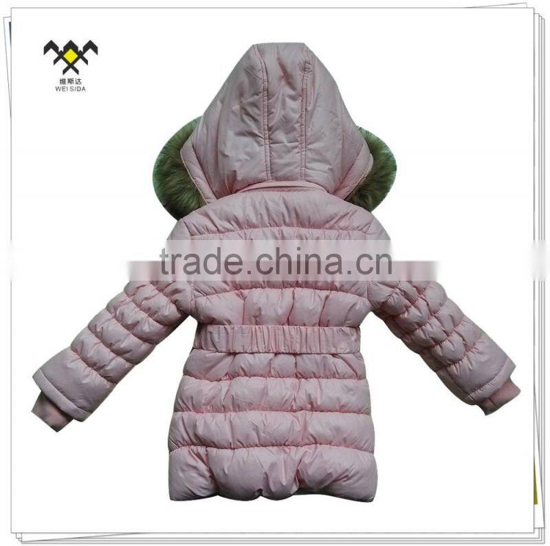 China high quality fur hooded quilted softshell jacket