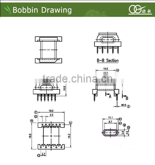 high-frequency transformer bobbin EPC19 electronic components