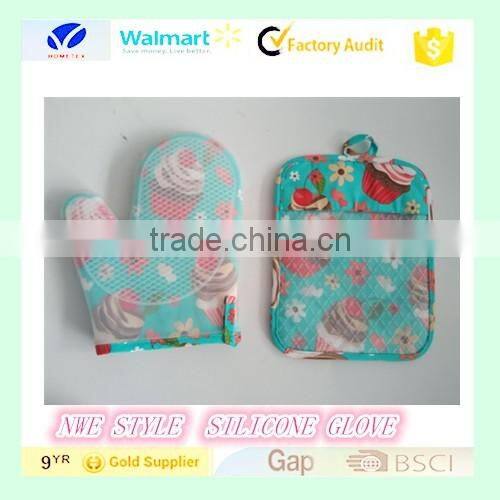 foreign heat oven mitts and silicone BBQ glove