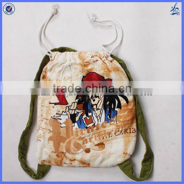 folding beach towel bag custom print